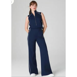 SPANX Navy Sleeveless Jumpsuit